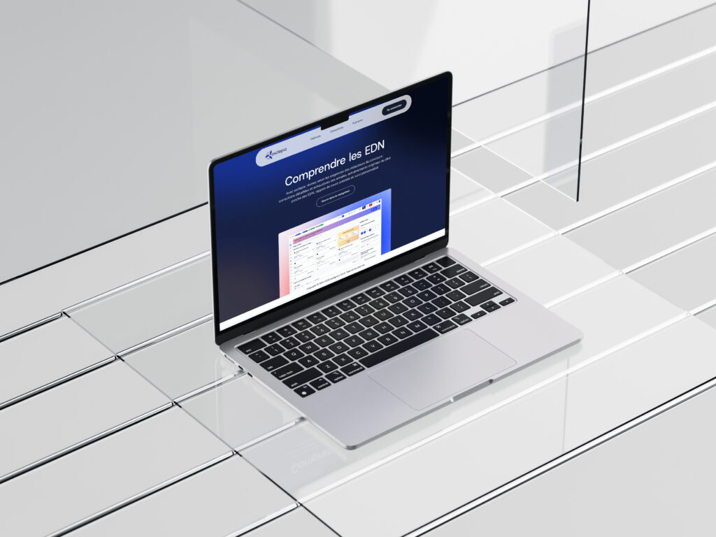 Mockup desktop du site asclepia conçu par Hops Agency